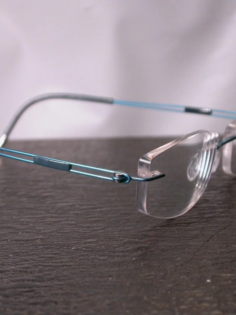 Silhouette Titan Frameless Blue Wire Light Weight Eyeglasses Made in Austria